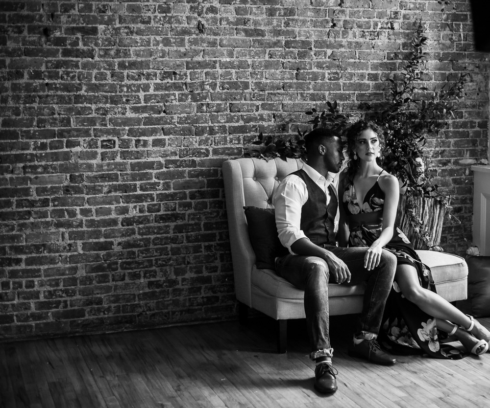 black and white engagement photo taken by a ct wedding photographer 