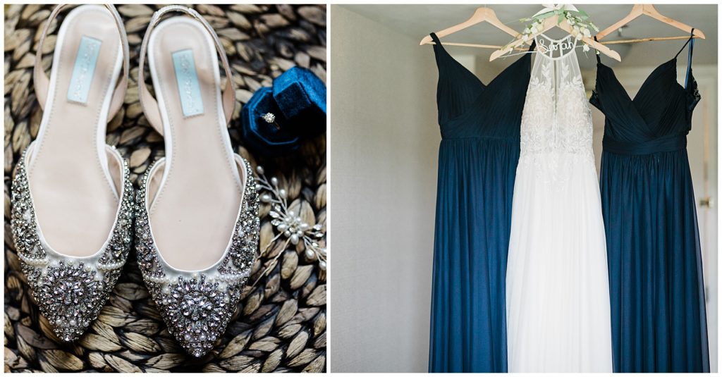 wedding dress and shoes for. a glastonbury boathouse wedding